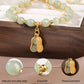 Natural jade bracelet with peanut pendant