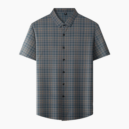 Men’s Casual Plaid Short Sleeve Shirt
