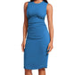 Sleeveless Stretchy Slim Pleated Tank Dress
