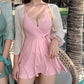 Women's Sexy V-Neck Ruffle Swimsuit