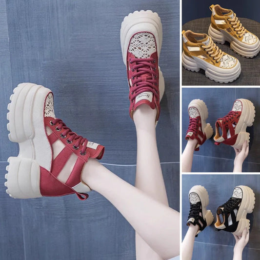 Women's Fashion Cutout High Top Sneakers