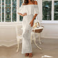 Elegant Knitted Off-Shoulder Dress