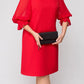 Women’s Elegant Solid Cutout Lapel Dress
