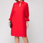 Women’s Elegant Solid Cutout Lapel Dress