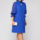 Women’s Elegant Solid Cutout Lapel Dress