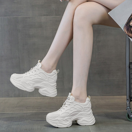 Mesh Hollow-Out Height-Increasing Chunky Sneakers