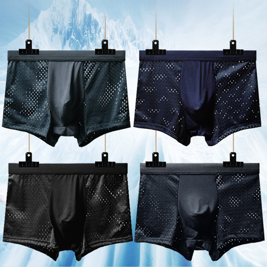 Comfortable Breathable Mesh Boxer Briefs for Men