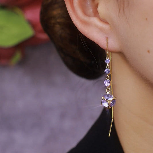 Elegant Shiny Long Threader Earrings