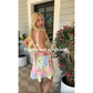 Floral Print Sleeveless Mini Dress