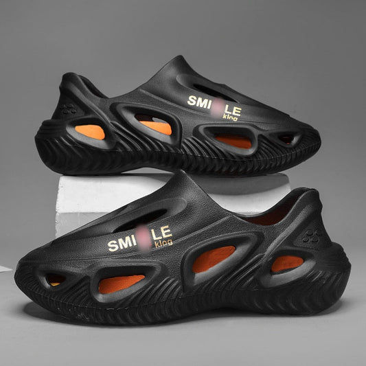 Men's Thick Bottom Hollow Outdoor Slippers