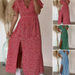 Women’s Sexy Printed Maxi Dress With Side Slits
