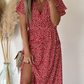 Women’s Sexy Printed Maxi Dress With Side Slits