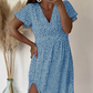 Women’s Sexy Printed Maxi Dress With Side Slits