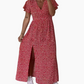 Women’s Sexy Printed Maxi Dress With Side Slits