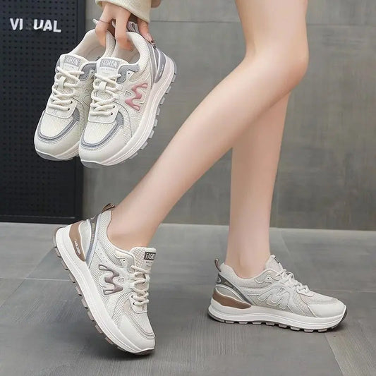 Breathable Mesh & Thick Sole Casual Sneakers