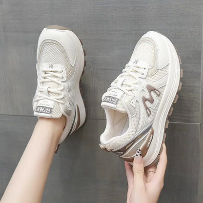 Breathable Mesh & Thick Sole Casual Sneakers