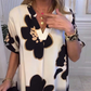 Women's Printed Loose Deep V-Neck Dress