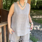 Women's Casual V-Neck Sleeveless Top & Shorts Set