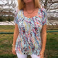 Women's Elegant Romantic Floral Loose-Fit Short Sleeve T-Shirt
