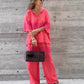 Women's Loose Fit Top & Pants 2-Piece Set