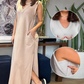 Women's V-Neck Sleeveless Split Maxi Dress