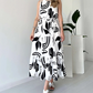Women’s Sleeveless Black and White Maxi Dress
