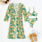 Women's 3-Piece Bikini Set with Cover-Up