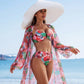 Women's 3-Piece Bikini Set with Cover-Up