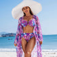 Women's 3-Piece Bikini Set with Cover-Up