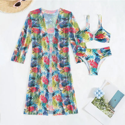 Women's 3-Piece Bikini Set with Cover-Up