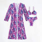 Women's 3-Piece Bikini Set with Cover-Up