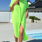 Casual Lapel & Button-Front Midi Dress