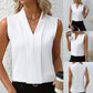 Women's Elegant Solid Color V-Neck Sleeveless Top