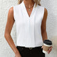 Women's Elegant Solid Color V-Neck Sleeveless Top