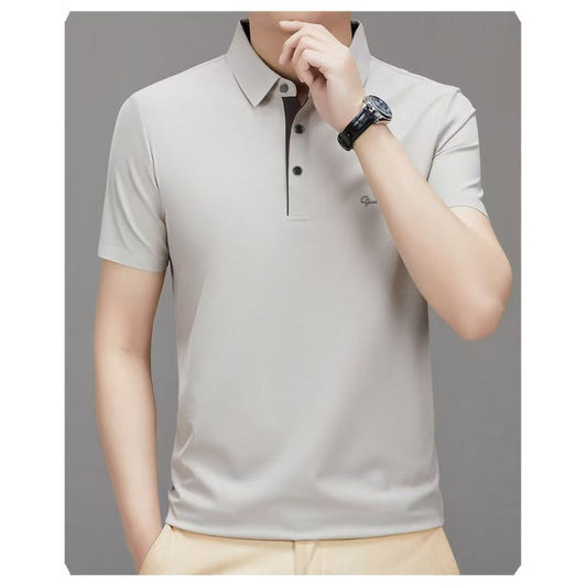 Men’s Breathable Lapel Short Sleeve Shirt