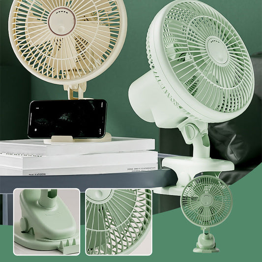 2-Speed Clip-On Rotating Fan with Aroma Box