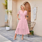 【💥Final 3-hour Preferential Deal 💥】Women’s Elegant V Neck Eyelet Flowy Dress