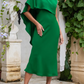 Women’s Asymmetric Drape Midi Dress