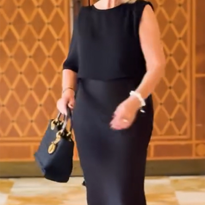 Women’s Asymmetric Drape Midi Dress