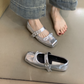 Elegant Women's Square-Toe Flat Mary Janes Shoes with Buckle & Bow Detail