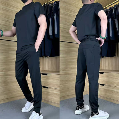 🔥Men's Casual Ice Silk Stretch Sports Suit✨