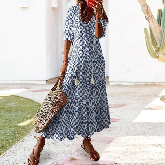 Women's V-Neck Maxi Dress