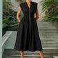 Women's Elegant V-Neck Split Maxi Dress