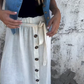 Solid Color Button Front & Tie Belt Skirt