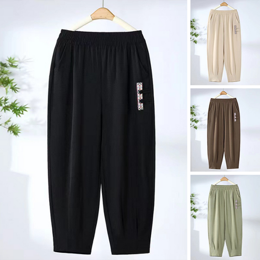 Women's Summer Fashion Breathable Stretch Cuffed Capri Pants