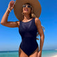 Women’s Solid Color One Piece Swimsuit