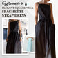 Elegant Square Neck Spaghetti Strap Dress