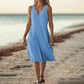 Women's Sleeveless V-Neck Dress