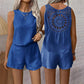 Women's Casual Sleeveless Top Shorts 2-Piece Set