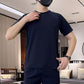 Men's Solid Color Top & Pants Set